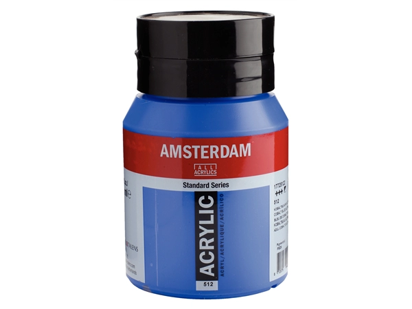 Een Acrylverf Amsterdam 500 ml 512 kobaltblauw (ultramarijn) koop je bij Terpen Tijn