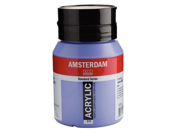 Een Acrylverf Amsterdam 500 ml 519 ultramarijn violet licht koop je bij Terpen Tijn