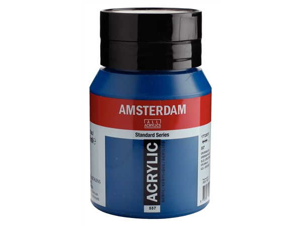 Een Acrylverf Amsterdam 500 ml 557 groenblauw koop je bij Terpen Tijn