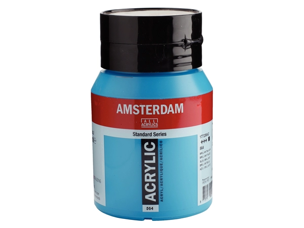 Een Acrylverf Amsterdam 500 ml 564 briljantblauw koop je bij Terpen Tijn