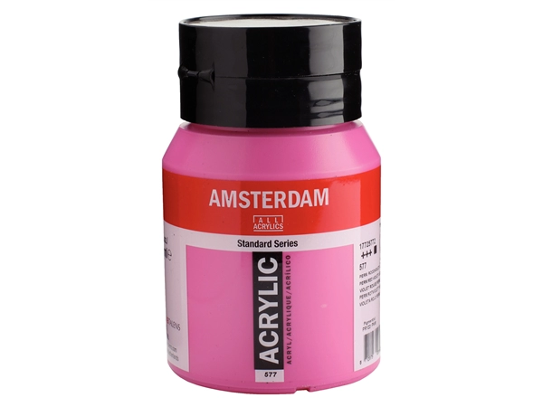 Een Acrylverf Amsterdam 500 ml 577 permanent roodviolet licht koop je bij Terpen Tijn