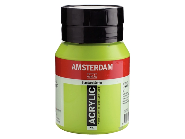 Een Acrylverf Amsterdam 500 ml 617 geelgroen koop je bij Terpen Tijn