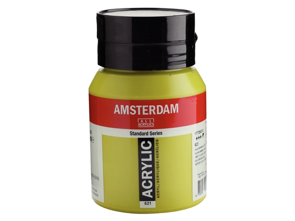 Een Acrylverf Amsterdam 500 ml 621 olijfgroen licht koop je bij Terpen Tijn