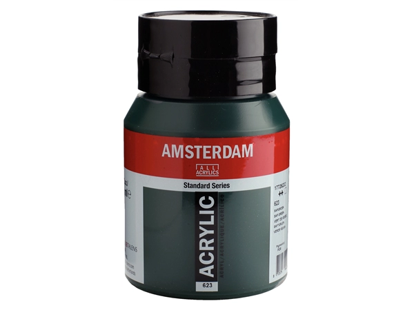 Een Acrylverf Amsterdam 500 ml 623 sapgroen koop je bij Terpen Tijn