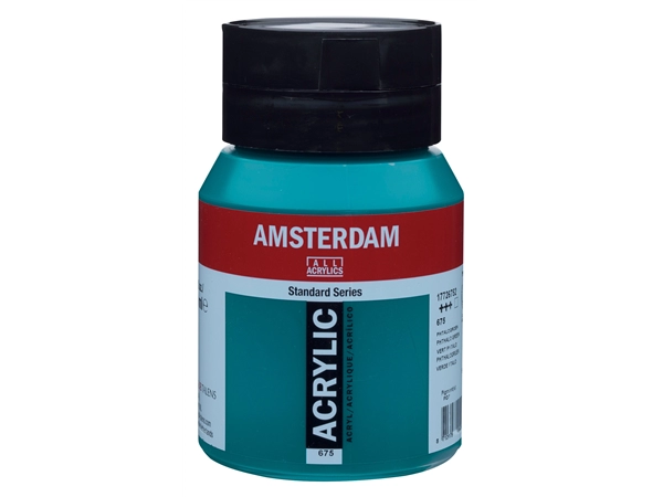 Een Acrylverf Amsterdam 500 ml 675 phtalogroen koop je bij Terpen Tijn