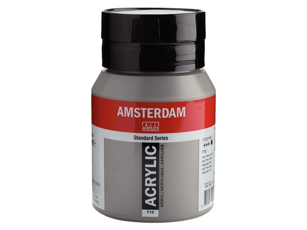 Een Acrylverf Amsterdam 500 ml 710 neutraalgrijs koop je bij Terpen Tijn