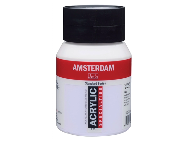 Een Acrylverf Amsterdam 500 ml 820 parelblauw koop je bij Terpen Tijn