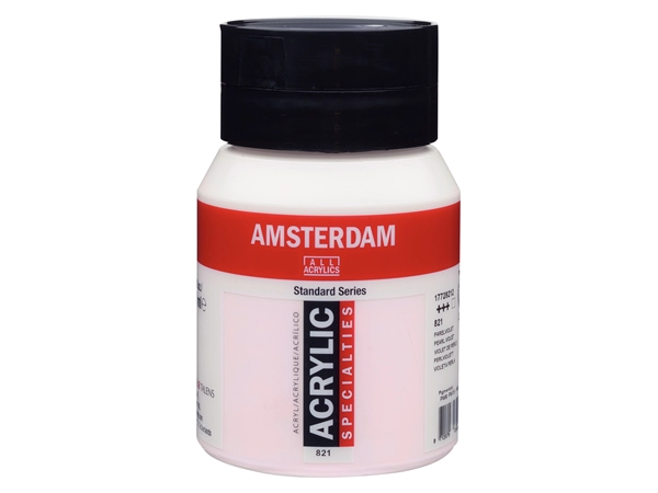 Een Acrylverf Amsterdam 500 ml 821 parelviolet koop je bij Terpen Tijn