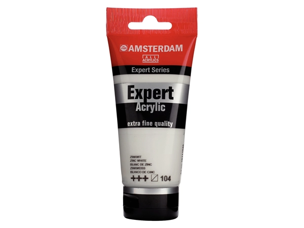 Een Acrylverf Amsterdam Expert 75 ml 104 zinkwit koop je bij Terpen Tijn