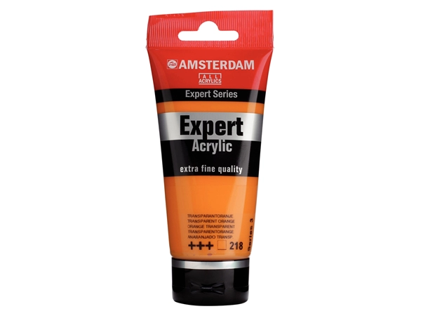 Een Acrylverf Amsterdam Expert 75 ml 218 transparant oranje koop je bij Terpen Tijn