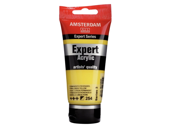 Een Acrylverf Amsterdam Expert 75 ml 254 permanent citroengeel koop je bij Terpen Tijn