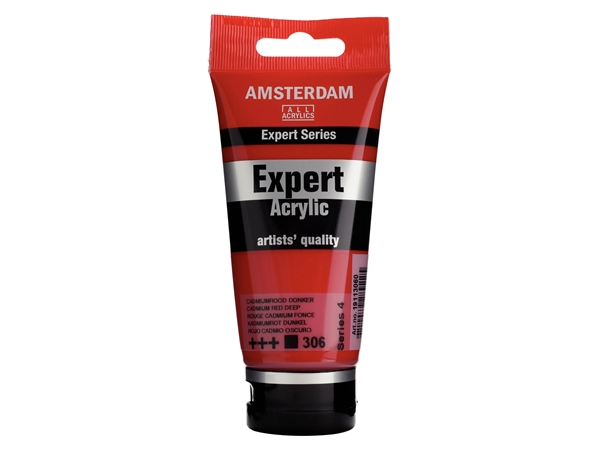 Een Acrylverf Amsterdam Expert 75 ml 306 cadmiumrood donker koop je bij Terpen Tijn