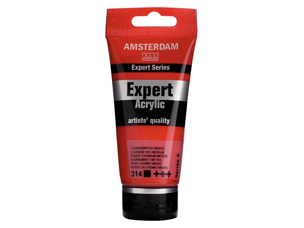 Een Acrylverf Amsterdam Expert 75 ml 314 cadmiumrood middel koop je bij Terpen Tijn