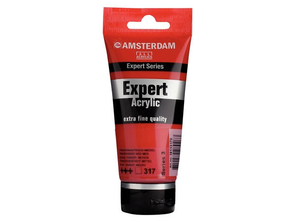 Een Acrylverf Amsterdam Expert 75 ml 317 transparantrood middel koop je bij Terpen Tijn