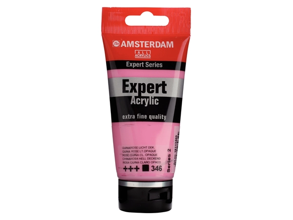 Een Acrylverf Amsterdam Expert 75 ml 346 quinacridonerose licht dekkend koop je bij Terpen Tijn