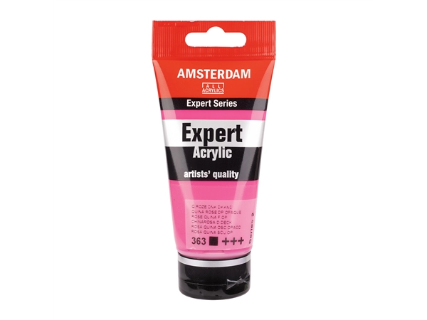 Een Acrylverf Amsterdam Expert 75 ml 363 quinacridonerose donker dekkend koop je bij Terpen Tijn