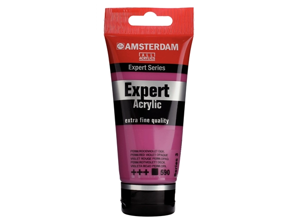 Een Acrylverf Amsterdam Expert 75 ml 590 perm. roodviolet dekkend koop je bij Terpen Tijn