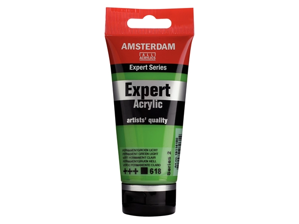 Een Acrylverf Amsterdam Expert 75 ml 618 perm. groen licht koop je bij Terpen Tijn