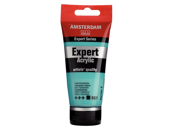 Een Acrylverf Amsterdam Expert 75 ml 661 turkooisgroen koop je bij Terpen Tijn