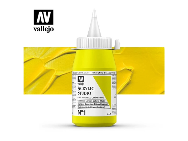 Een Acrylverf Vallejo 500 ml cadmium lemon yellow hue 1 koop je bij Terpen Tijn