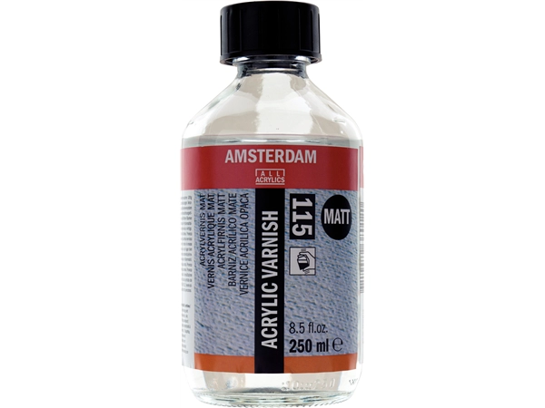 Een Acrylvernis mat 250 ml Amsterdam koop je bij Terpen Tijn