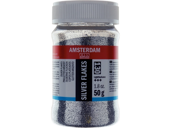 Een Glitter effect vlokken zilver 50 gr Amsterdam koop je bij Terpen Tijn