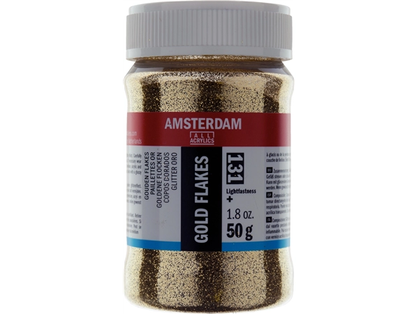 Een Glitter effect vlokken goud 50 gr Amsterdam koop je bij Terpen Tijn