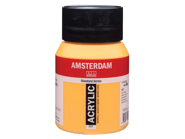 Een Acrylverf Amsterdam 500 ml 253 goudgeel koop je bij Terpen Tijn