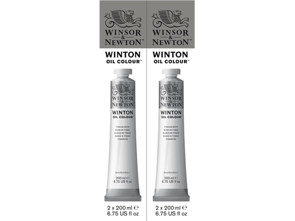 Een Winsor & Newton Winton Oil Colour Titanium White Duopack 2x200 ml. koop je bij Terpen Tijn