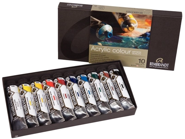 Een Rembrandt acrylverf set 10 tubes 40ml koop je bij Terpen Tijn