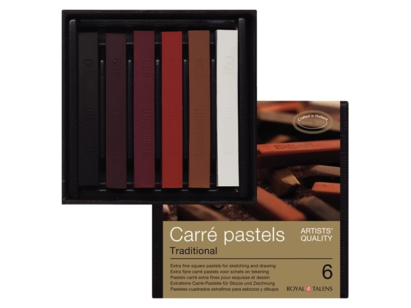 Een Rembrandt carre pastels 6 stuks set koop je bij Terpen Tijn