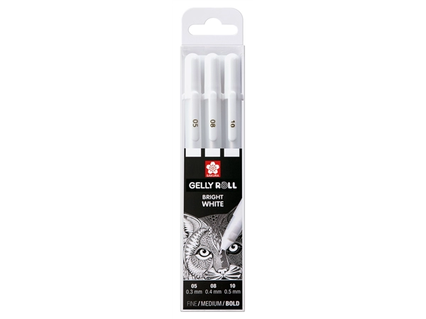 Een Sakura gelly roll gelpen wit 3 stuks set koop je bij Terpen Tijn