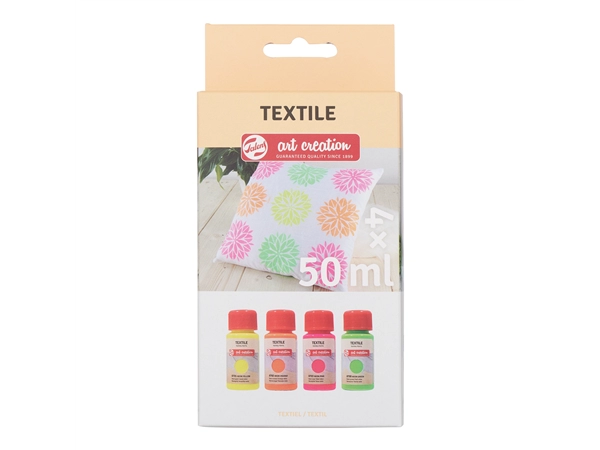 Een Talens Art Creation Textiel Set 4X 50 ml Neon koop je bij Terpen Tijn