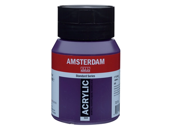 Een Acrylverf Amsterdam 500 ml 568 permanent blauwviolet koop je bij Terpen Tijn