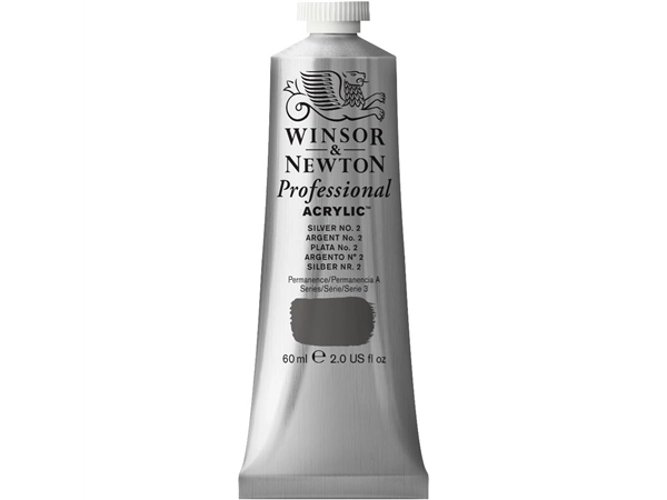 Een WINSOR & NEWTON ARTISTS ACRYLVERF 60ML 624 SILVER NO 2 koop je bij Terpen Tijn