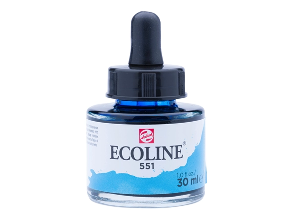 Een Waterverf Ecoline 30 ml 551 hemelsblauw licht koop je bij Terpen Tijn