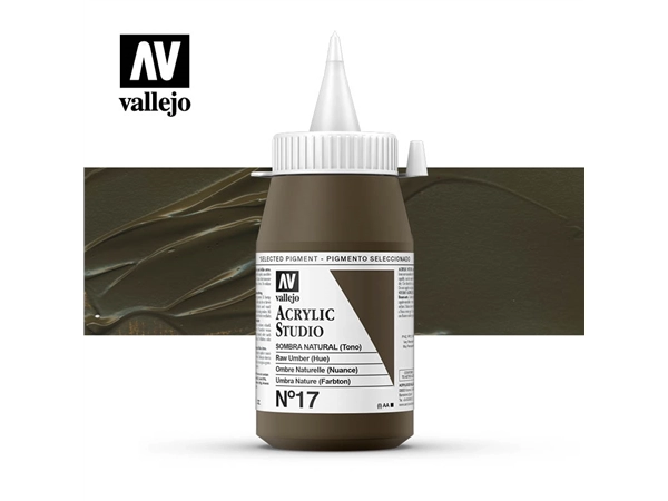 Een Acrylverf Vallejo 500 ml raw umber 17 koop je bij Terpen Tijn