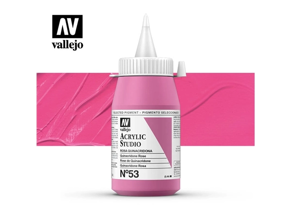 Een Acrylverf Vallejo 500 ml quinacridone rose 53 koop je bij Terpen Tijn