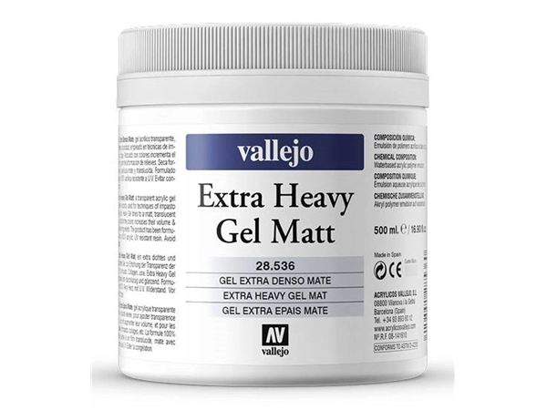 Een Extra heavy gel mat 500 ml Vallejo koop je bij Terpen Tijn