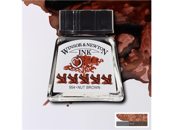 Een Tekeninkt Winsor & Newton 14 ml 441 nut brown koop je bij Terpen Tijn