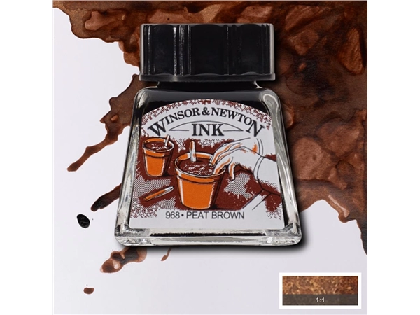 Een Tekeninkt Winsor & Newton 14 ml 469 peat brown koop je bij Terpen Tijn