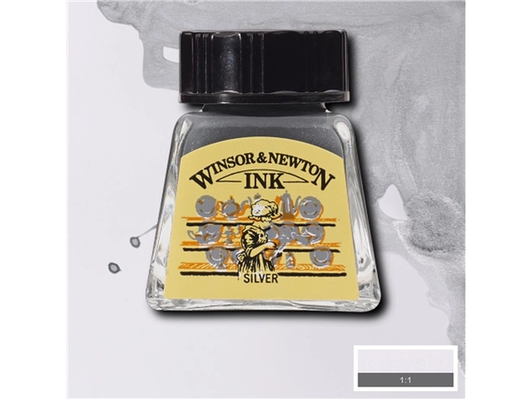 Een Winsor & Newton Ink 14ml Silver koop je bij Terpen Tijn