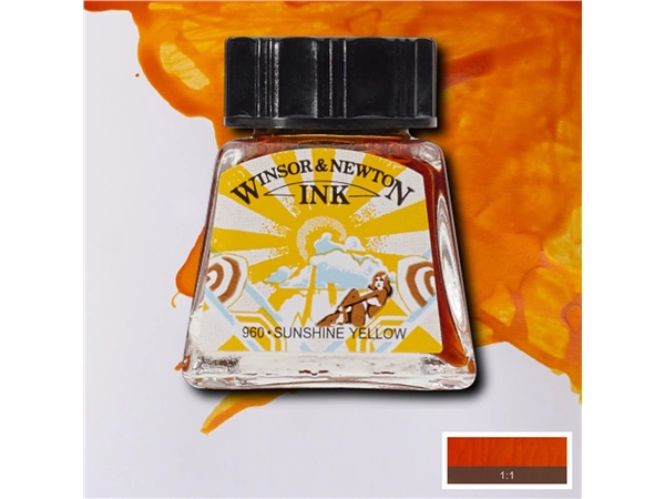 Een Tekeninkt Winsor & Newton 14 ml 633 sunshine yellow koop je bij Terpen Tijn