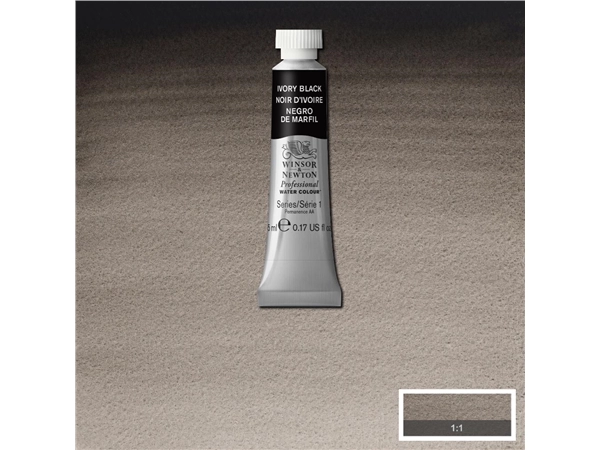 Een Aquarelverf Winsor & Newton Artists 5 ml 331 ivory black koop je bij Terpen Tijn