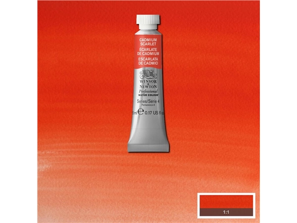 Een Aquarelverf Winsor & Newton Artists 5 ml 106 cadmium scarlet koop je bij Terpen Tijn