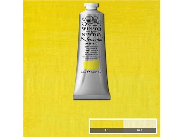 Een WINSOR & NEWTON ARTISTS ACRYLVERF 60ML 346 LEMON YELLOW koop je bij Terpen Tijn