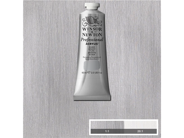 Een WINSOR & NEWTON ARTISTS ACRYLVERF 60ML 617 SILVER koop je bij Terpen Tijn