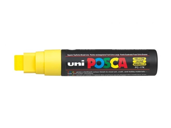 Een Posca verfmarker 17K 15 mm geel koop je bij Terpen Tijn