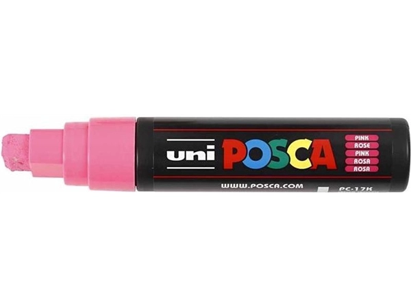 Een Posca verfmarker 17K 15 mm roze koop je bij Terpen Tijn