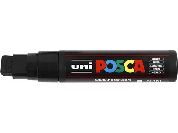 Een Posca verfmarker 17K 15 mm zwart koop je bij Terpen Tijn